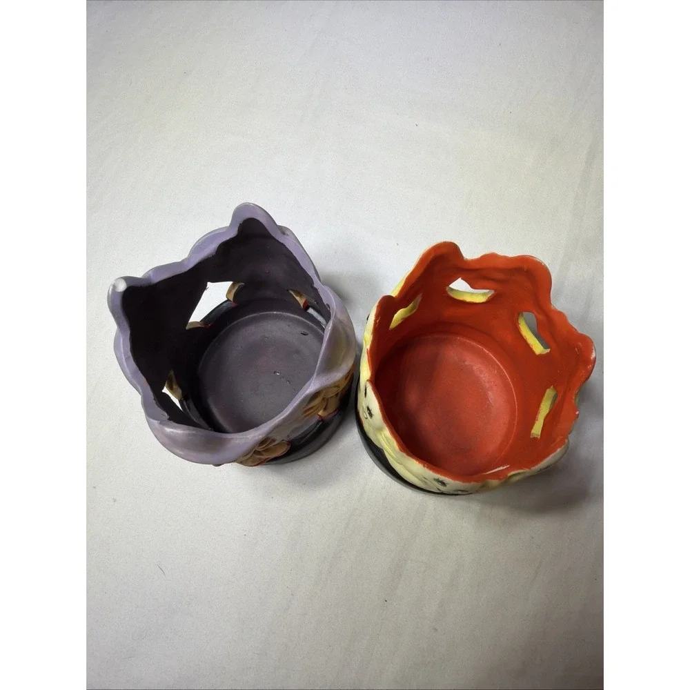 Ks collection Ceramic Halloween candle holder holiday home decor Set Of 2